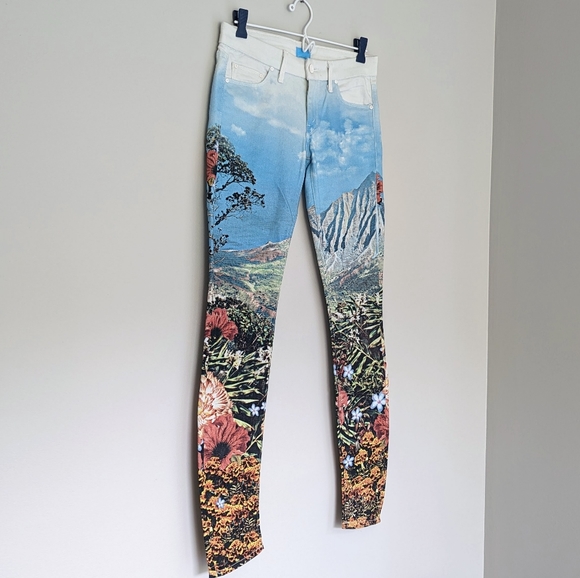 🇺🇸 Mother "The Looker" Skinny Jeans Day In Paradisea Wash Made In USA - Picture 7 of 12